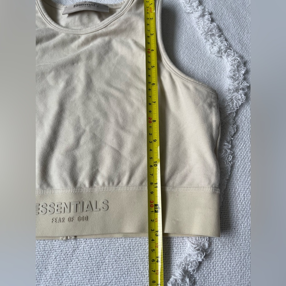 Fear of God Essentials Off-white Cotton Tank Top - Picture 9 of 9